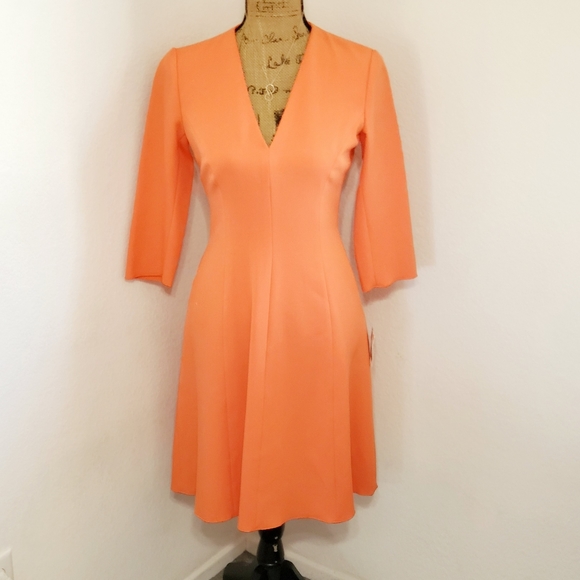 Anne Klein Dresses & Skirts - DRESS SALE $10•Anne Klein  orange/coral dress vneck NWT sz. 2